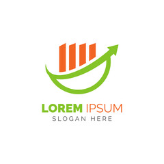 Finance logo template, design vector illustration