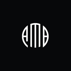 Title: Title: Title: Title: Title: Title: Title: Title: AMD Letter logo design with a circular shape vector in illustration.