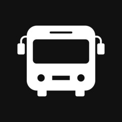 Bus icon on grey background