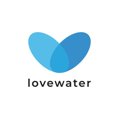 love water or drop logo design