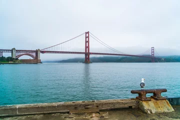 Crédence de cuisine en verre imprimé Plage de Baker, San Francisco The Golden Gate bridge in the morning, San Francisco, California.