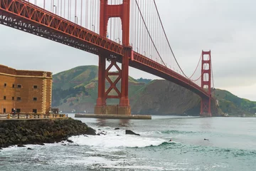 Voilages Plage de Baker, San Francisco The Golden Gate bridge, seen at sunrise, San Francisco, California.