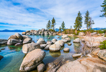 beautiful Lake tahoe on sunny day.