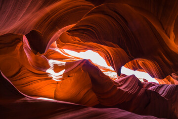 Beautiful  of sandstone formations in lower Antelope Canyon, Page, Arizona, USA