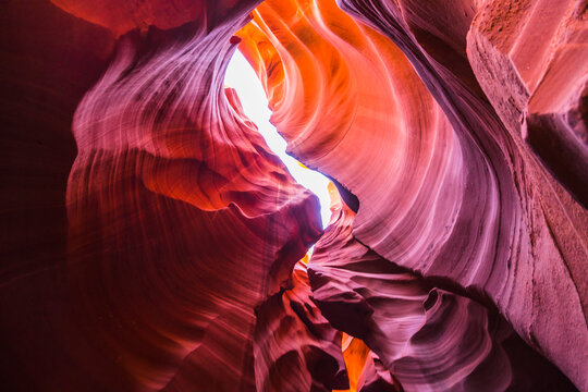 Beautiful  of sandstone formations in lower Antelope Canyon, Page, Arizona, USA