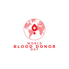 World Blood Donor Day background logo vector icon symbol illustration design