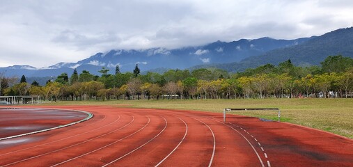 stadium  running track