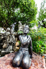 Fototapeta na wymiar Thai hermit exercise Wat Pho, Thailand