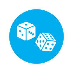 dice game icon vector