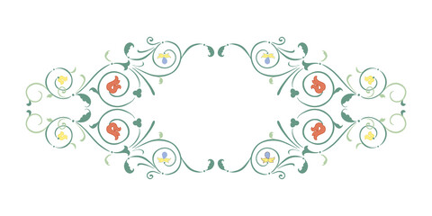 Decorative element, Byzantine ornament. Vector.