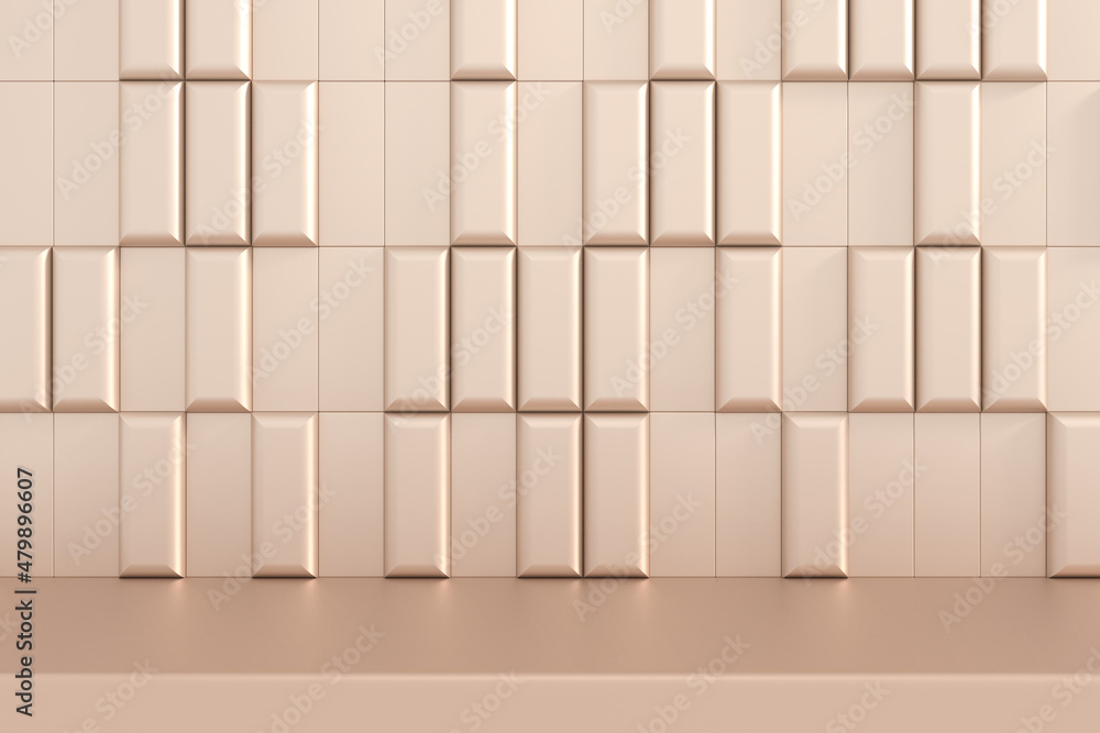Sticker product display design with luxury concept. 3d rendering.