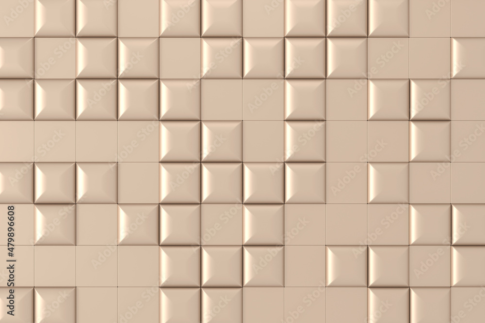 Wall mural modern wall design. abstract background of rectangle. 3d rendering.