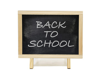 Blackboard, Back to school with text isolated on white  background.Concept menu,education and school.