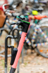 e-scooer - Detailaufnahme in der Stadt