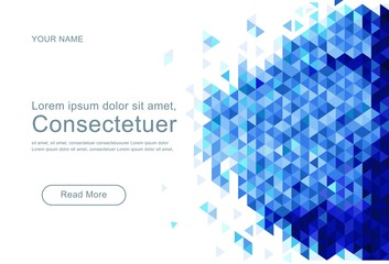 background triangle liquid blue geometric abstract landing page design