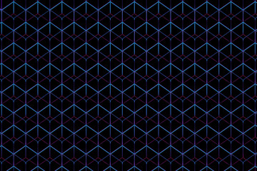 3d illustration blue  geometric pattern . Geometry  background, pattern