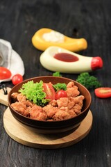 Homemade Crispy Chicken Popcorn in a Bowl