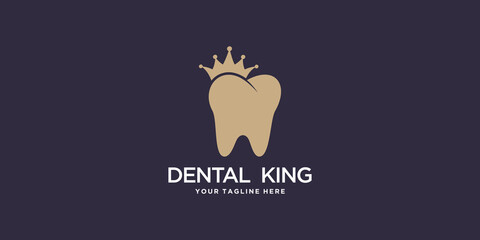 Dental logo design concept Premium Vector