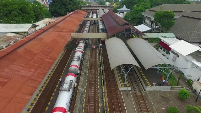 Aerial shot of Oil Train