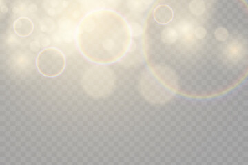 Stars glitter special light effect. Vector sparkles on transparent background. Christmas abstract pattern. Sparkling magic dust particles