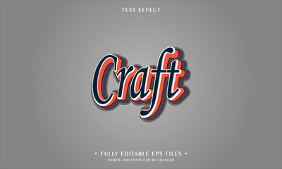 Craft style editable text effect