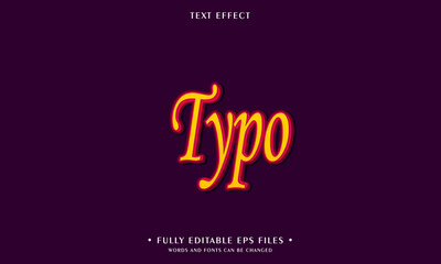 Typo style editable text effect