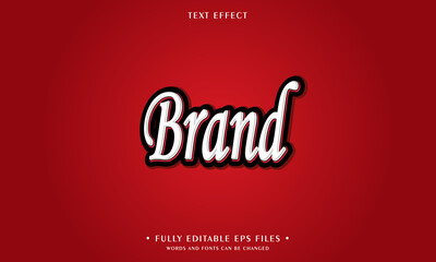 Brand style editable text effect
