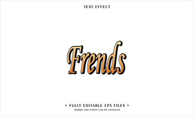 Frends style editable text effect