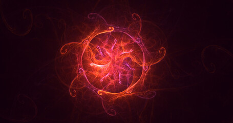 3D rendering abstract round light background