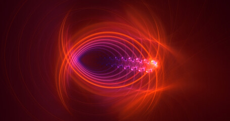 3D rendering abstract multicolor technology fractal light background