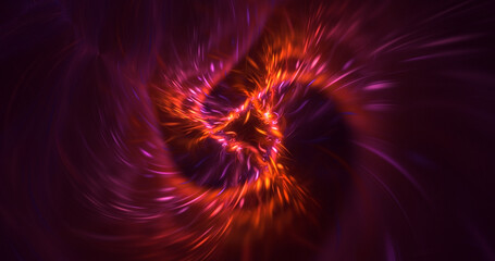 3D rendering abstract multicolor technology fractal light background