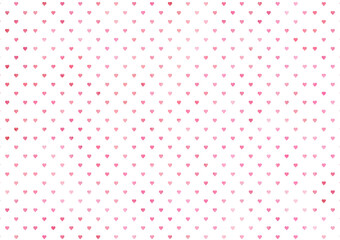 背景素材　水彩風パターン　ハート　ピンク