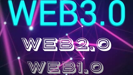 Evolution of web technology. Web 3.0 banner. 