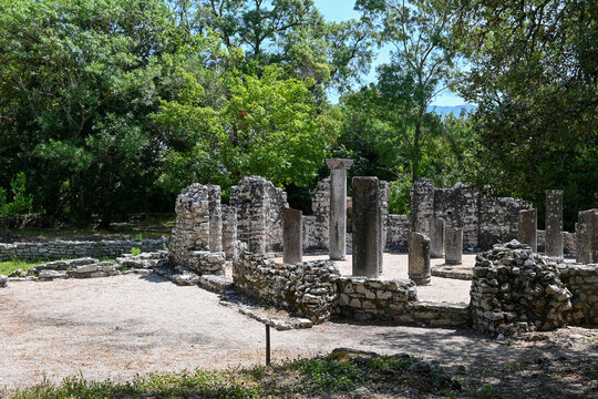 Butrint, Ruinen der Ausgrabungsstelle in Albanien, Baptisterium 