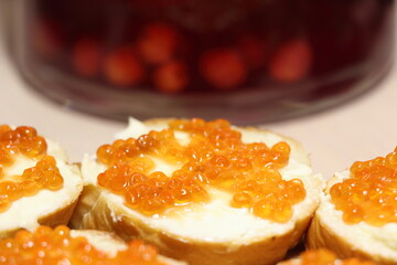 caviar on a bread