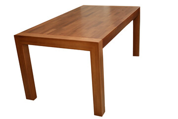 wooden table isolated on white