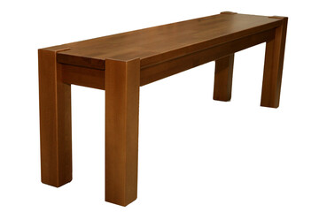 wooden table isolated on white