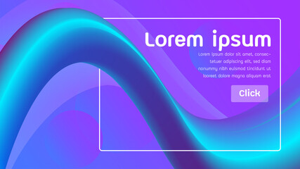 Abstract violet blue gradient color vector background, illustration. Smooth curvy shape purple background.