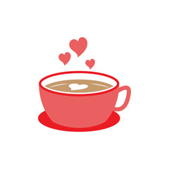 Coffee love icon design template vector isolated