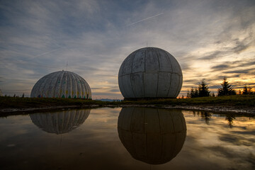 Abandoned radiolocation station on Tomnatic mountain