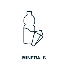 Minerals icon. Line element from diet collection. Linear Minerals icon sign for web design, infographics and more.