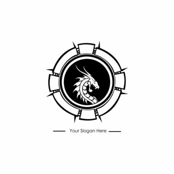 dragon head logo abstract animal head logo vector inspiration