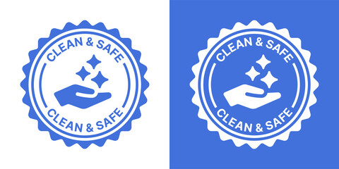 Clean & safe vector label.