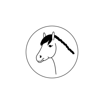 Logo design with cute pony