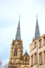 Fototapeta na wymiar Traditional Cathedral building in Metz, France