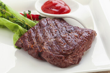 Grilled machete skirt beef steak