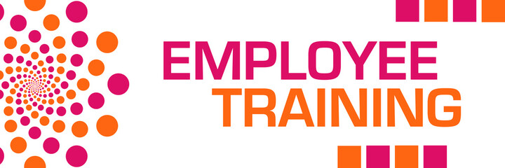 Employee Training Pink Orange Dots Horizontal
