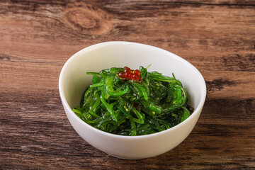 Asian traditional chukka salad in the bowl