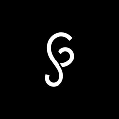 letter f g monogram logo design