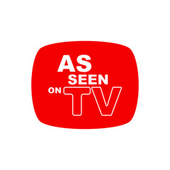 as seen on tv icon on white background	